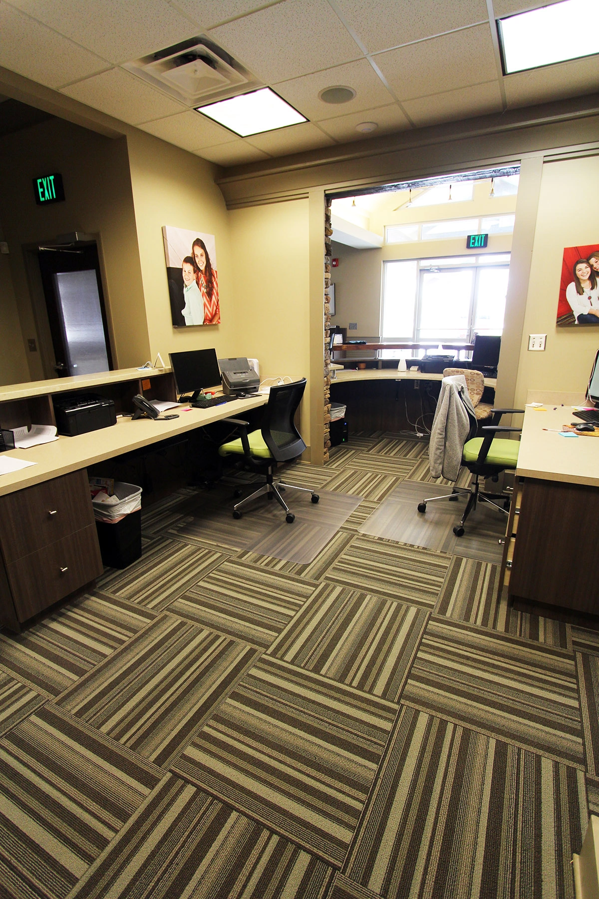 Carpet flooring in office